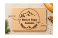 Berge mit Wunschanrede und Wunschname | Lieblings-Frühstücksbrettchen aus Buche mit deiner Wunschgravur