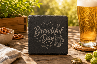 Brewtiful Day | Bierliebe| Lieblings-Untersetzer aus Schiefer