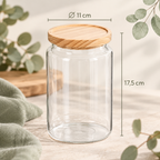 Dog Treat Jar | Favorite Storage Jar with Wooden Lid and Your Desired Engraving