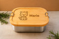 Katze | Lieblings-Lunchbox aus Edelstahl & Bambus