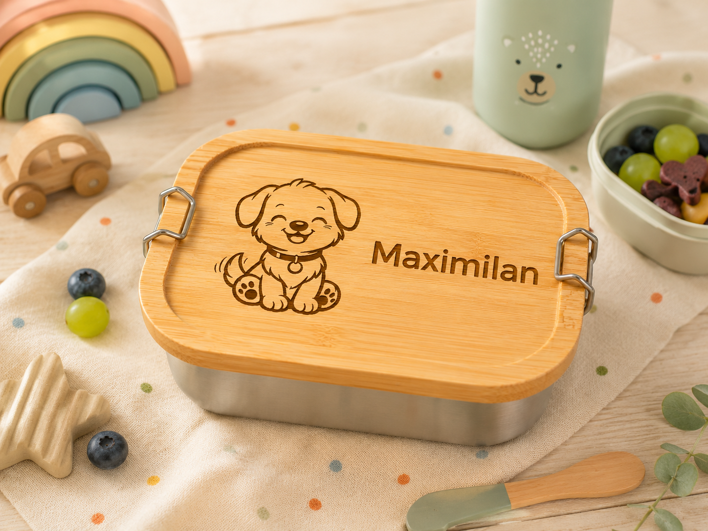 Hund | Lieblings-Lunchbox aus Edelstahl & Bambus