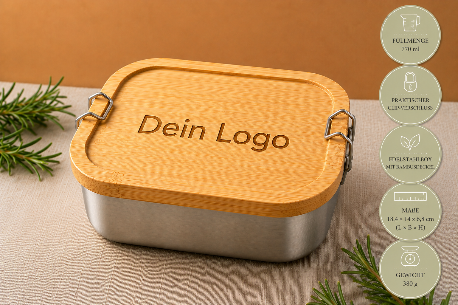 Dog Dad | Lieblings-Lunchbox aus Edelstahl & Bambus