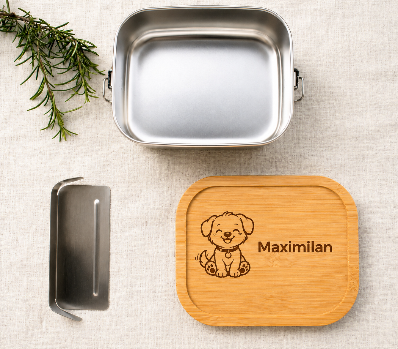 Hund | Lieblings-Lunchbox aus Edelstahl & Bambus