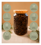 "Something sweet after dinner" | Favorite storage jar with wooden lid and your desired engraving