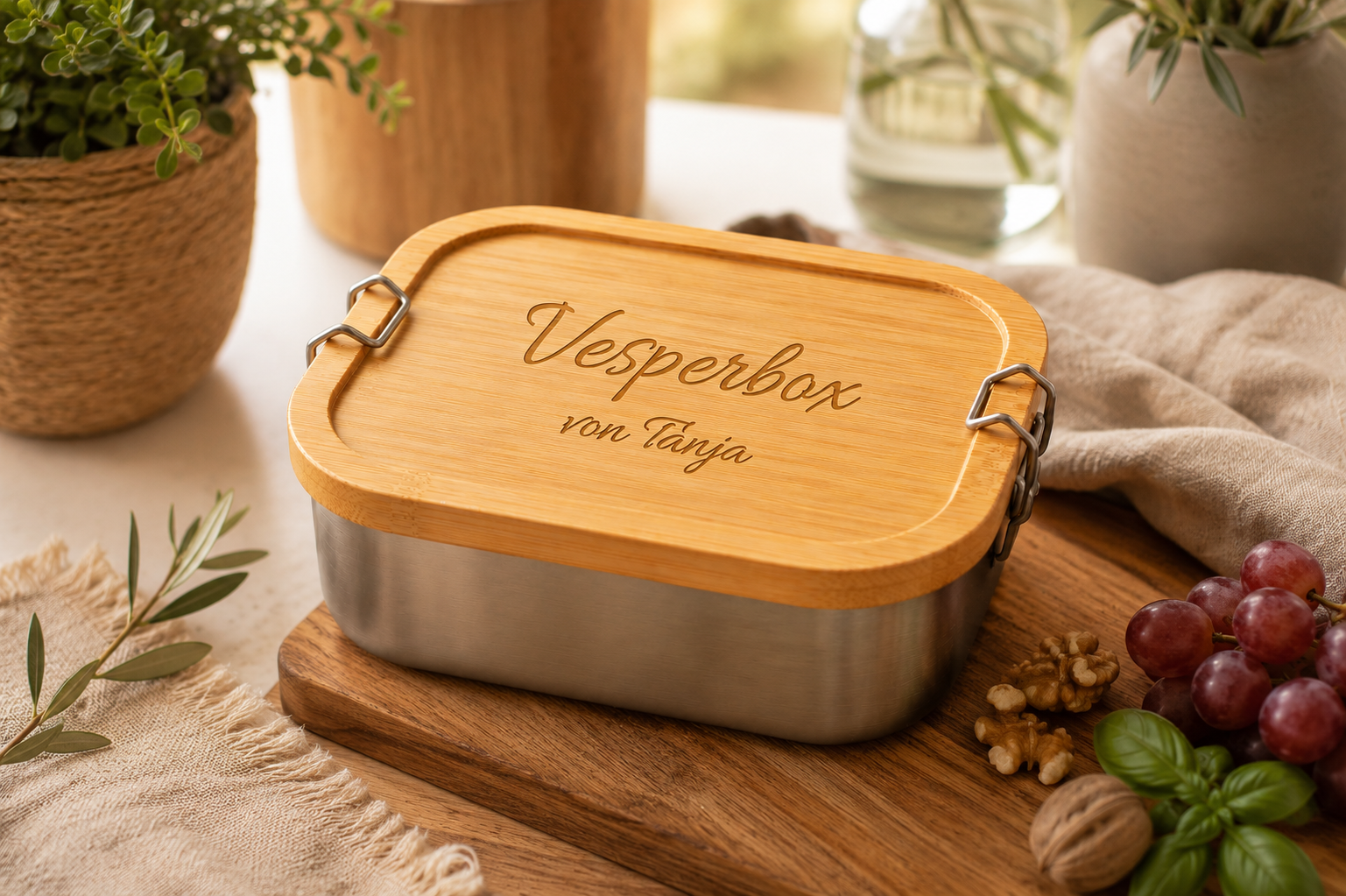 Vesperbox von... | Lieblings-Lunchbox aus Edelstahl & Bambus