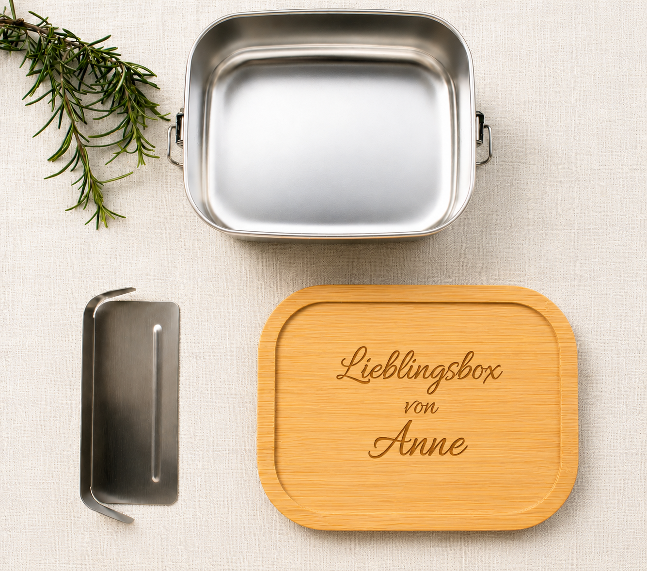 Lieblingsbox von... | Lieblings-Lunchbox aus Edelstahl & Bambus