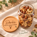 Dog Treat Jar | Favorite Storage Jar with Wooden Lid and Your Desired Engraving