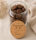 Dopamin to-go | Lieblings-Vorratsglas mit Holzdeckel und deiner Wunschgravur