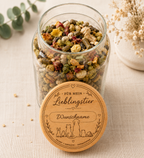 For Your Favorite Animal | Favorite Storage Jar with Wooden Lid and Your Custom Engraving