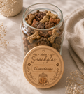 Hundesnackglas | Lieblings-Vorratsglas mit Holzdeckel und deiner Wunschgravur