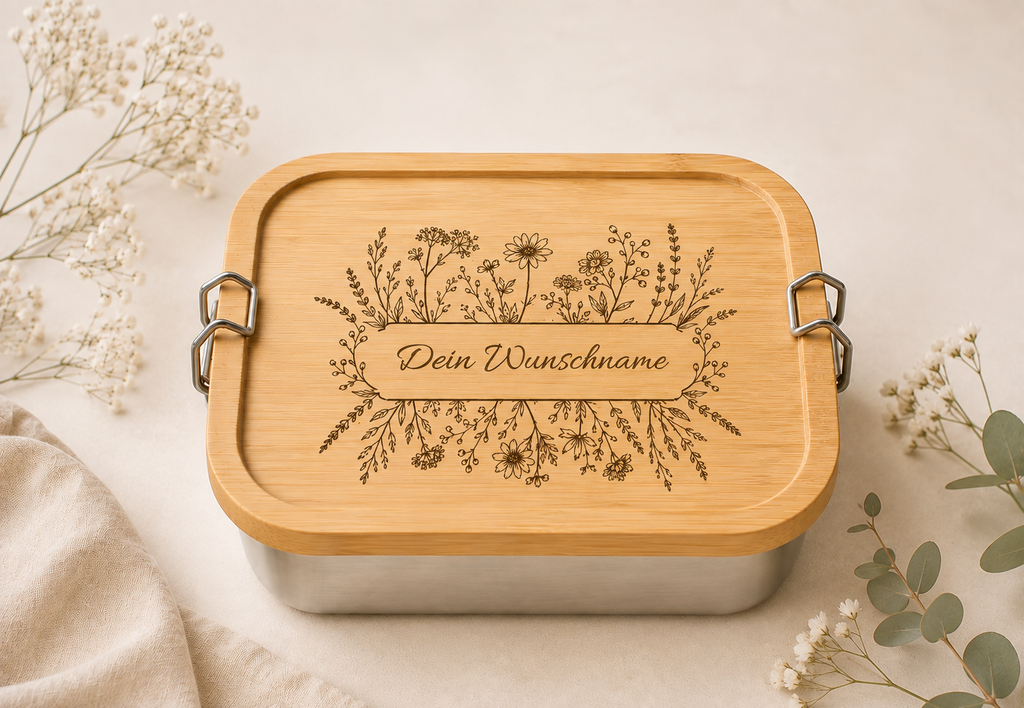 Wildblume | Lieblings-Lunchbox aus Edelstahl & Bambus