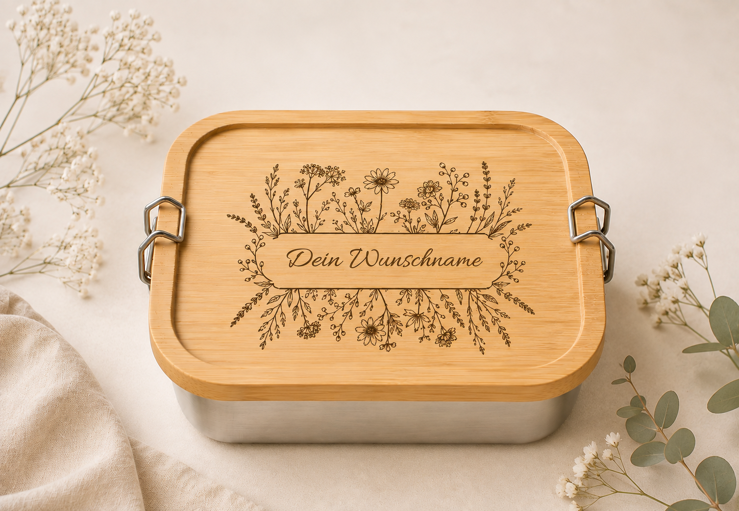 Wildblume | Lieblings-Lunchbox aus Edelstahl & Bambus