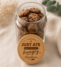I literally just ate but i'm still hungry | Lieblings-Vorratsglas mit Holzdeckel und deiner Wunschgravur