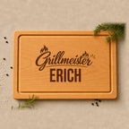 Grill Master with Custom Name | Favorite Beechwood Cutting Board