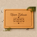 Cutting Board with Your Coordinates - Our Home | Favorite Beechwood Cutting Board